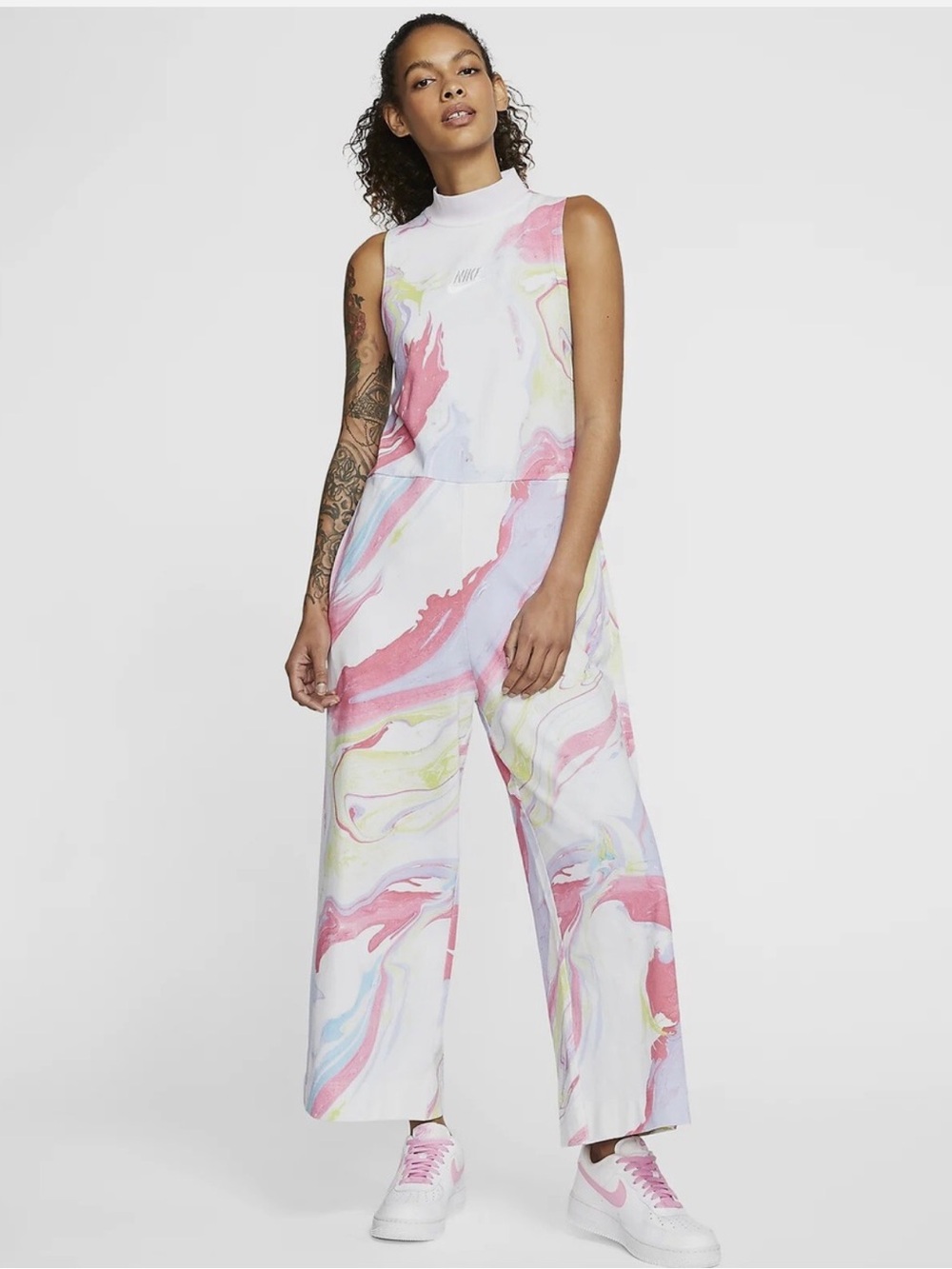 NIKE Sportswear Tie Dye Sleeveless Jersey Jumpsuit